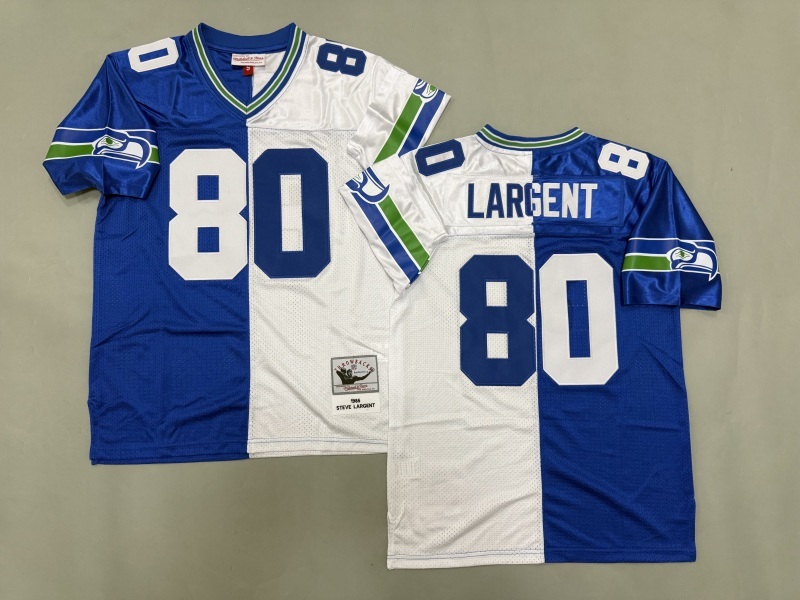 Men 2025 Seattle Seahawks #80 Largent white blue Throwback Limited NFL Jersey style 001->seattle seahawks->NFL Jersey